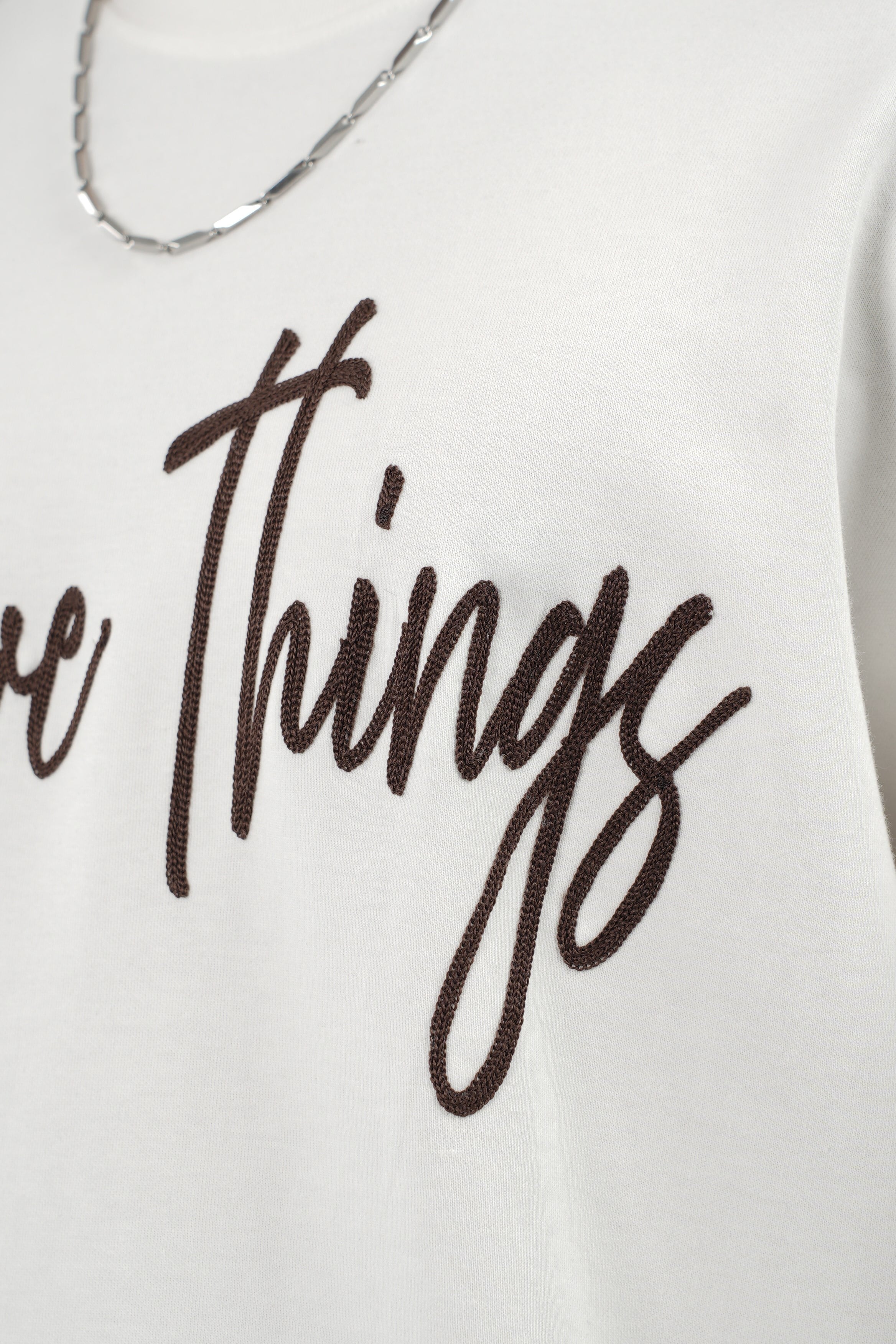 Oversize Kalıp Effective Things Yazılı Basic Tişört