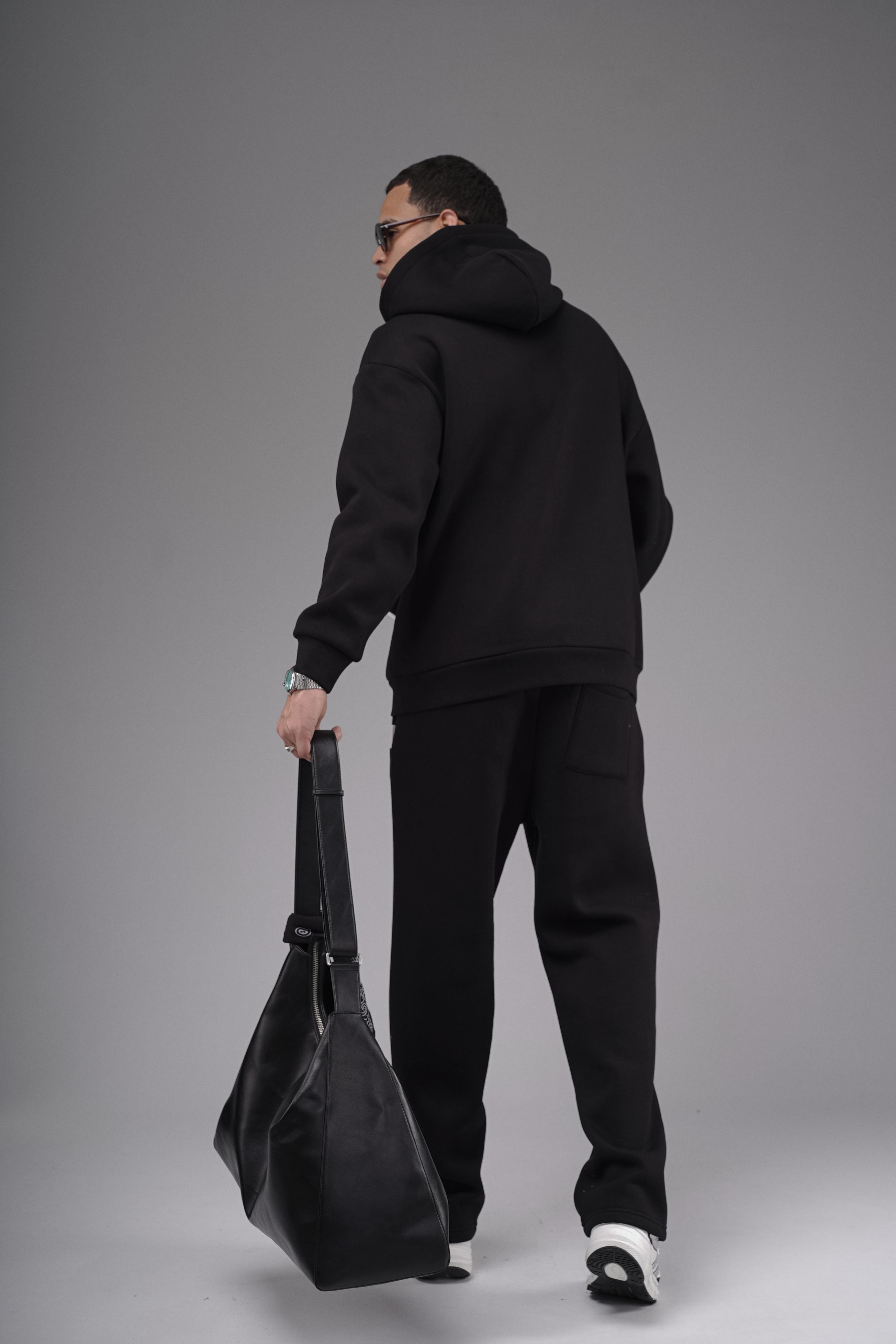 Oversize Kalıp Kanguru Cepli Kapuşonlu Düz Alt Üst Takım