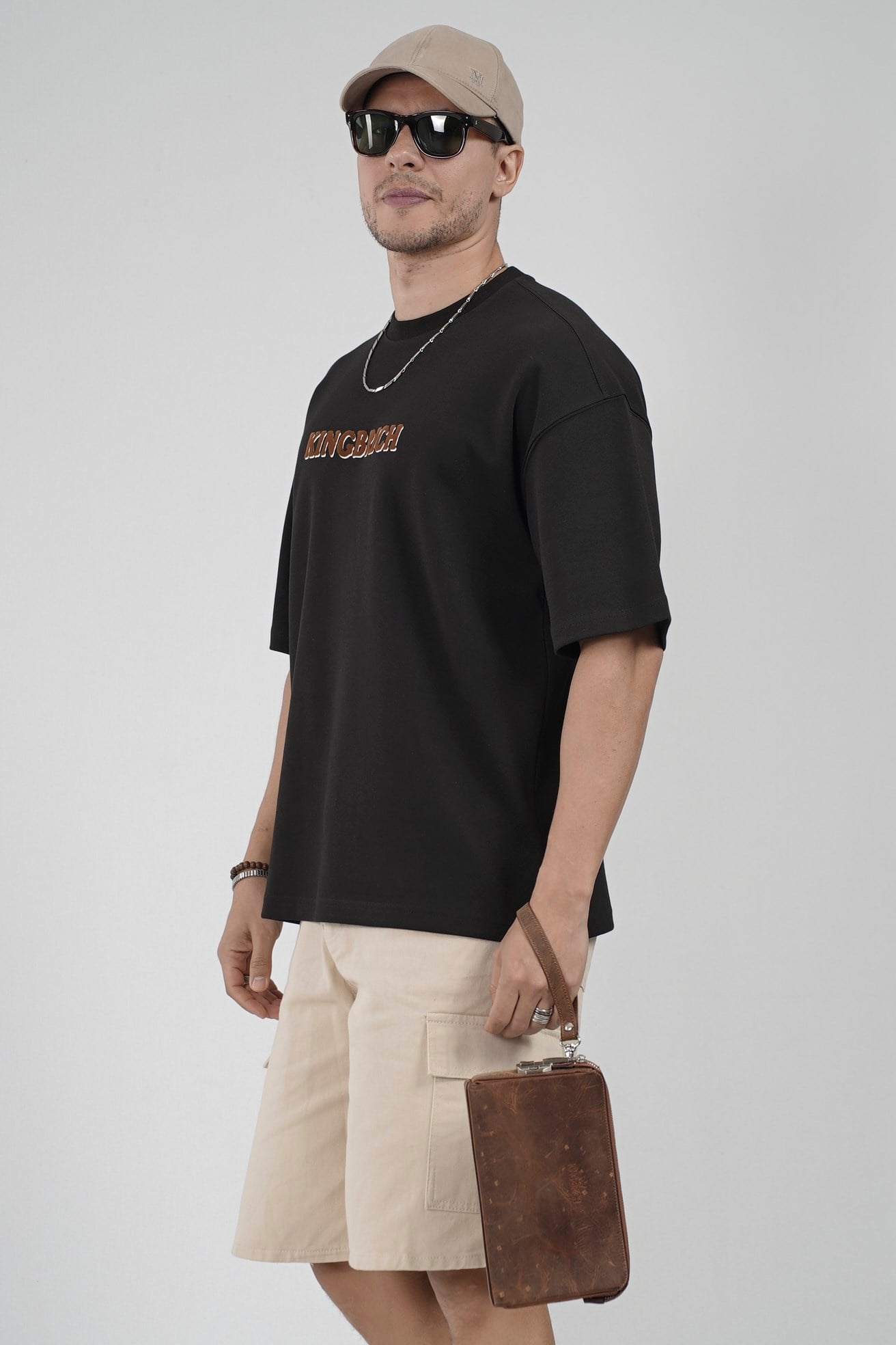 Oversize Kalıp Kingbrich Baskılı Tişört