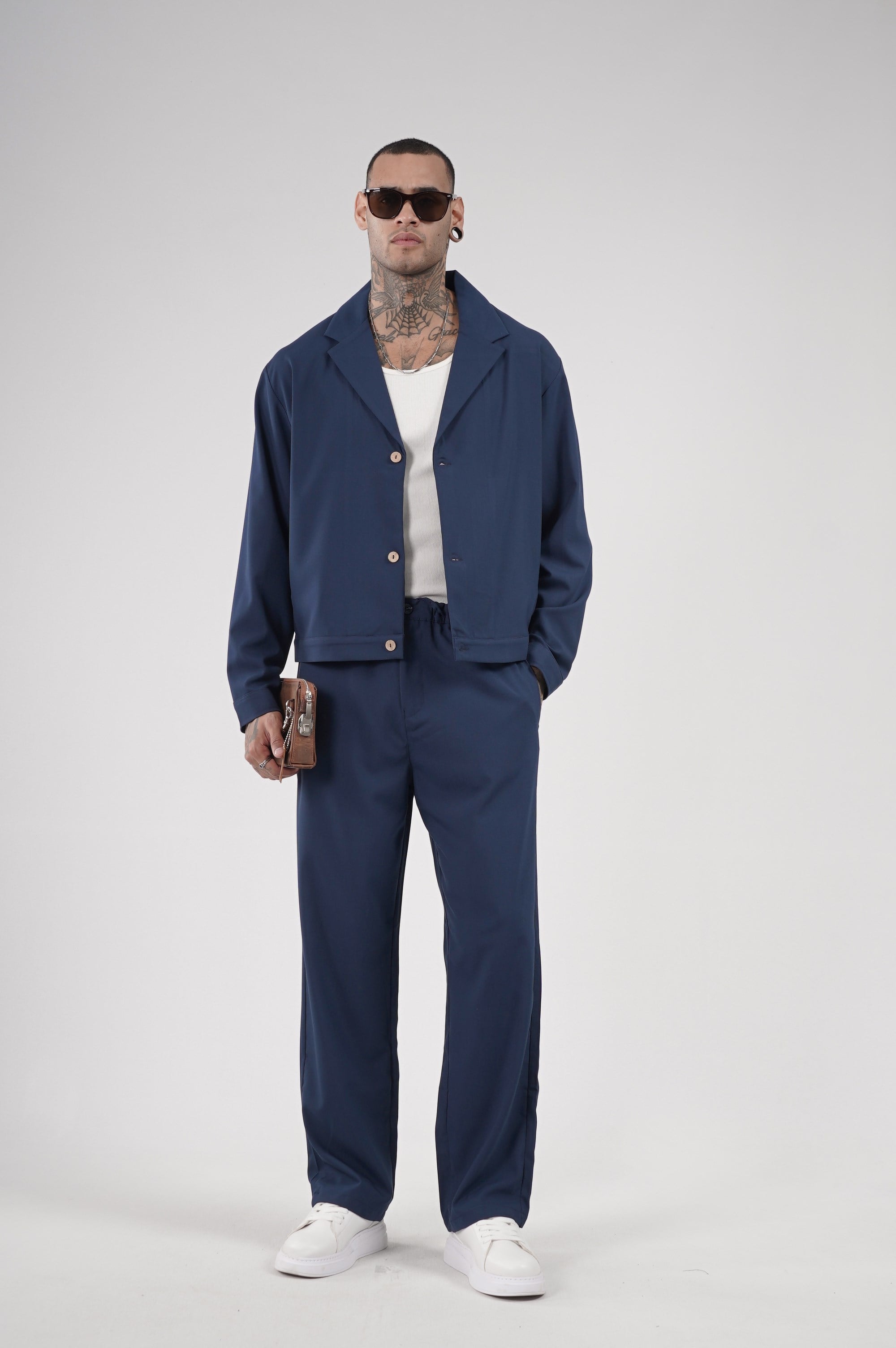 Oversize Kalıp Kumaş Blazer Alt Üst Takım