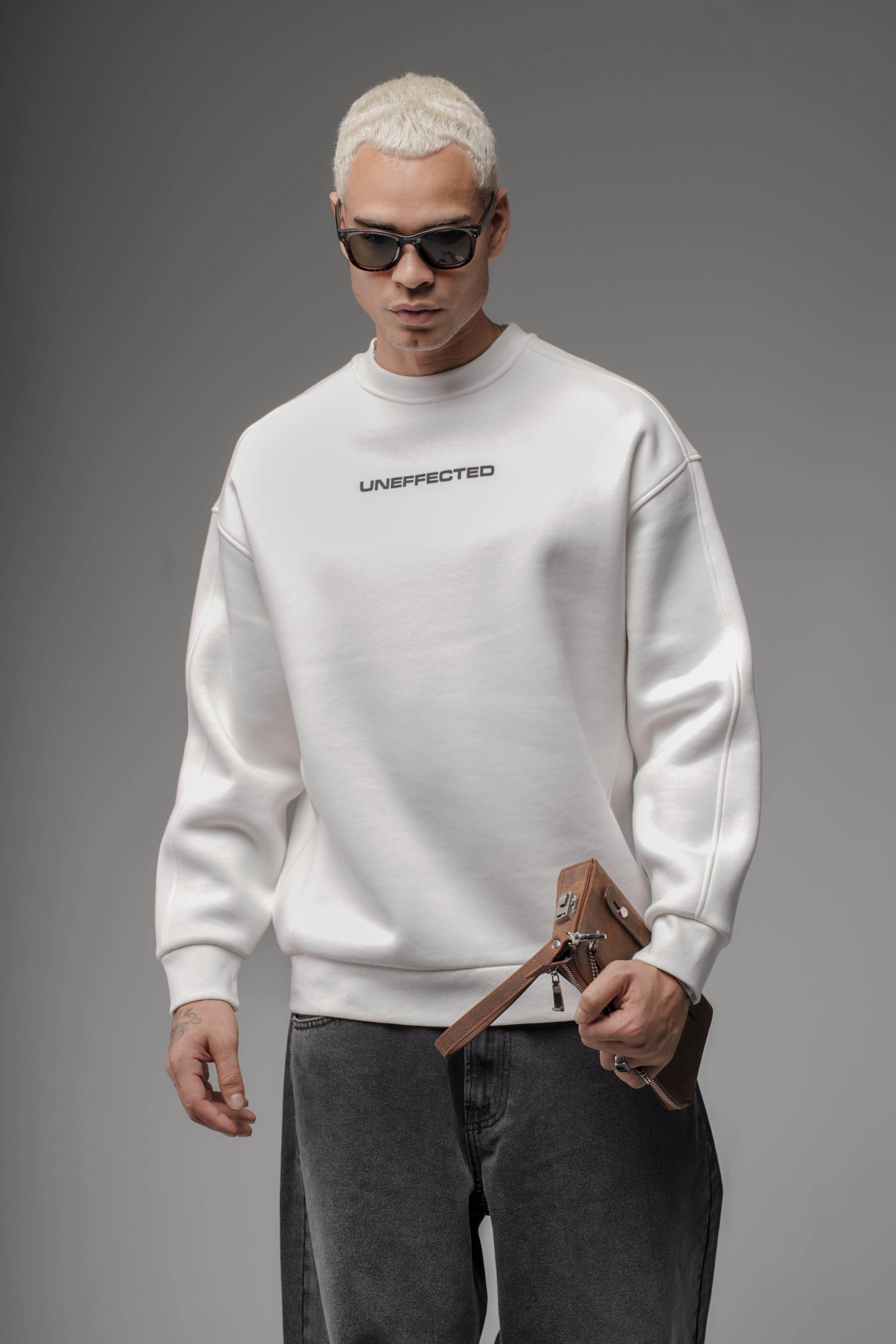 Oversize Kalıp UNEFFECTED Baskılı Sweatshirt