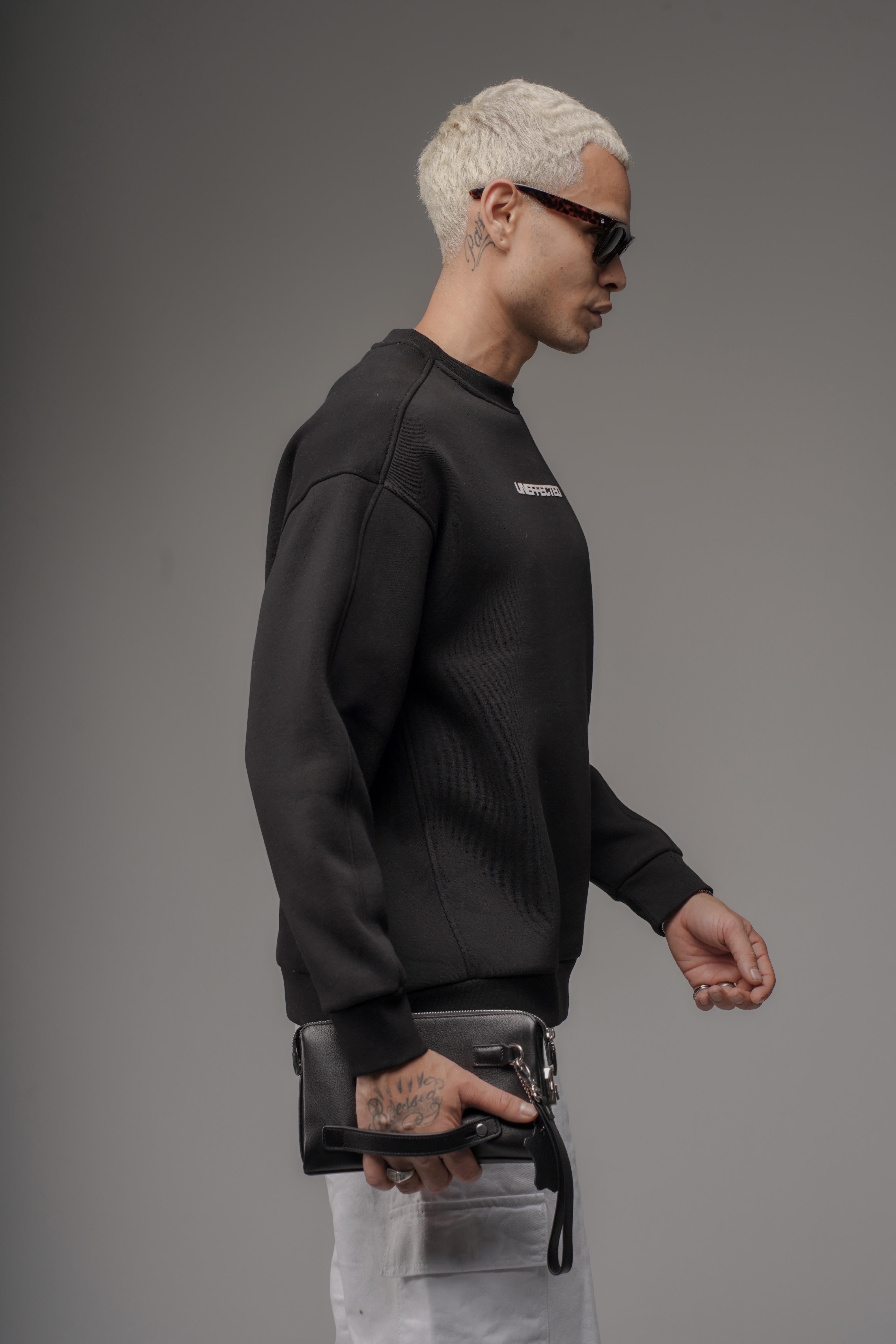 Oversize Kalıp UNEFFECTED Baskılı Sweatshirt