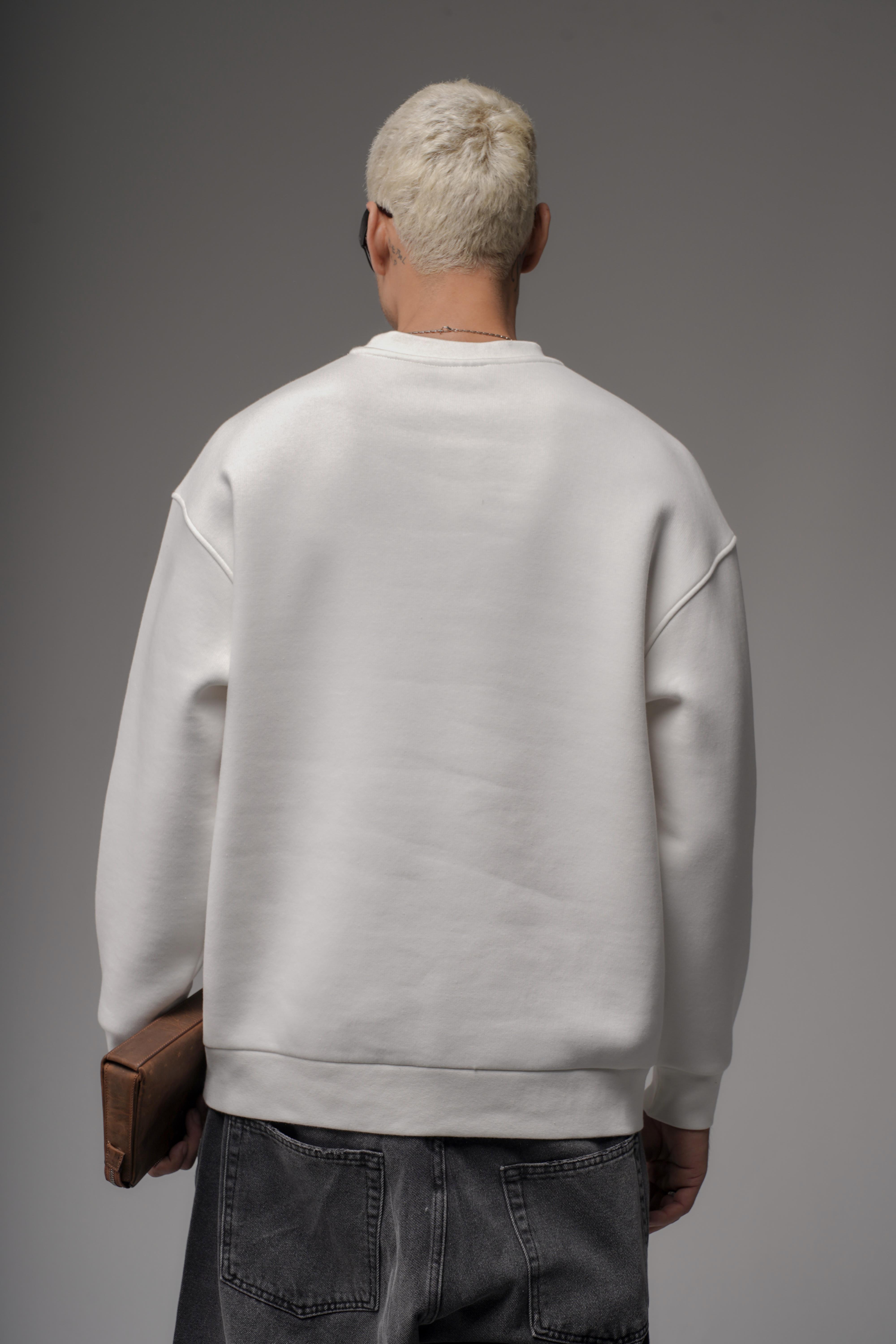 Oversize Kalıp UNEFFECTED Baskılı Sweatshirt