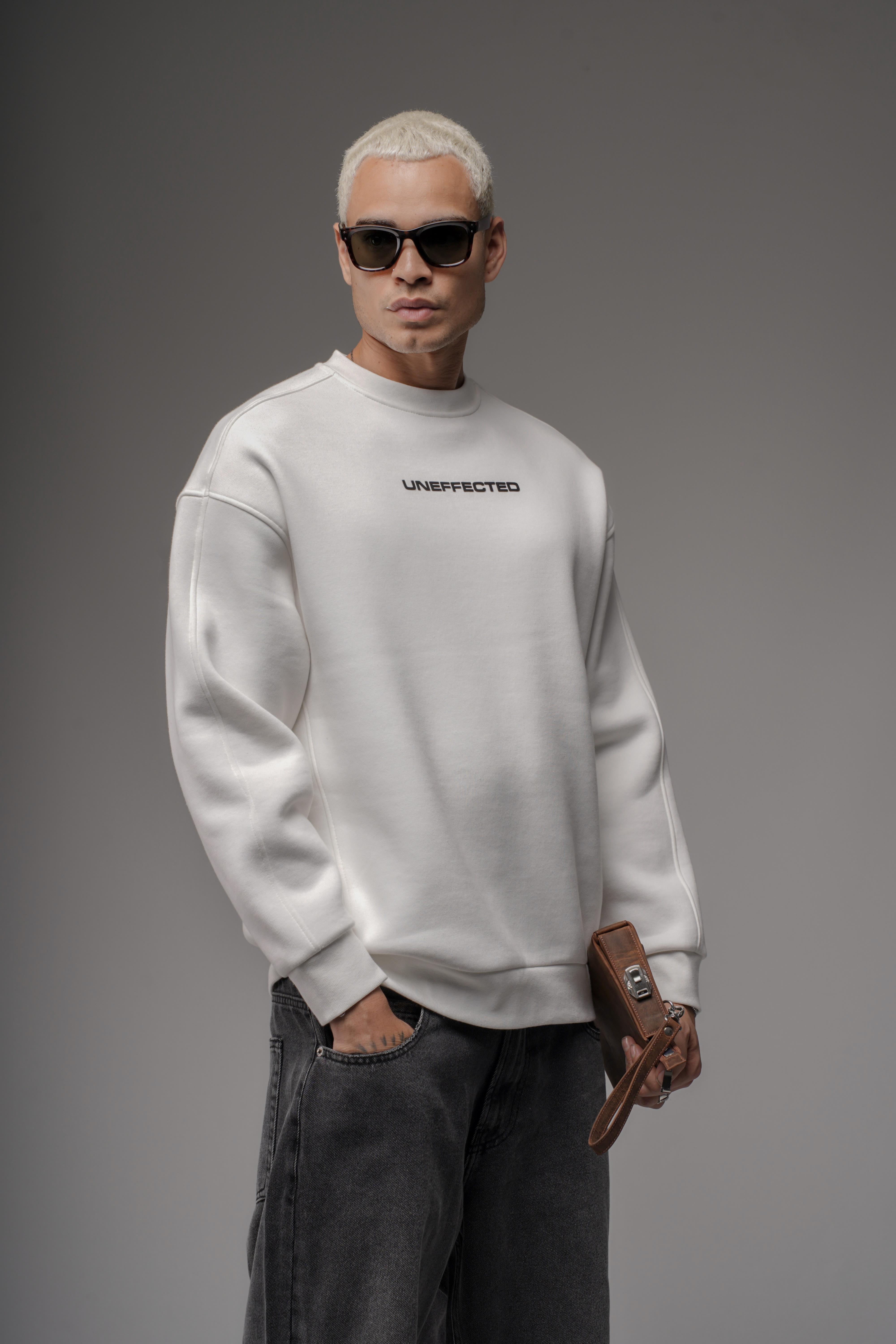 Oversize Kalıp UNEFFECTED Baskılı Sweatshirt