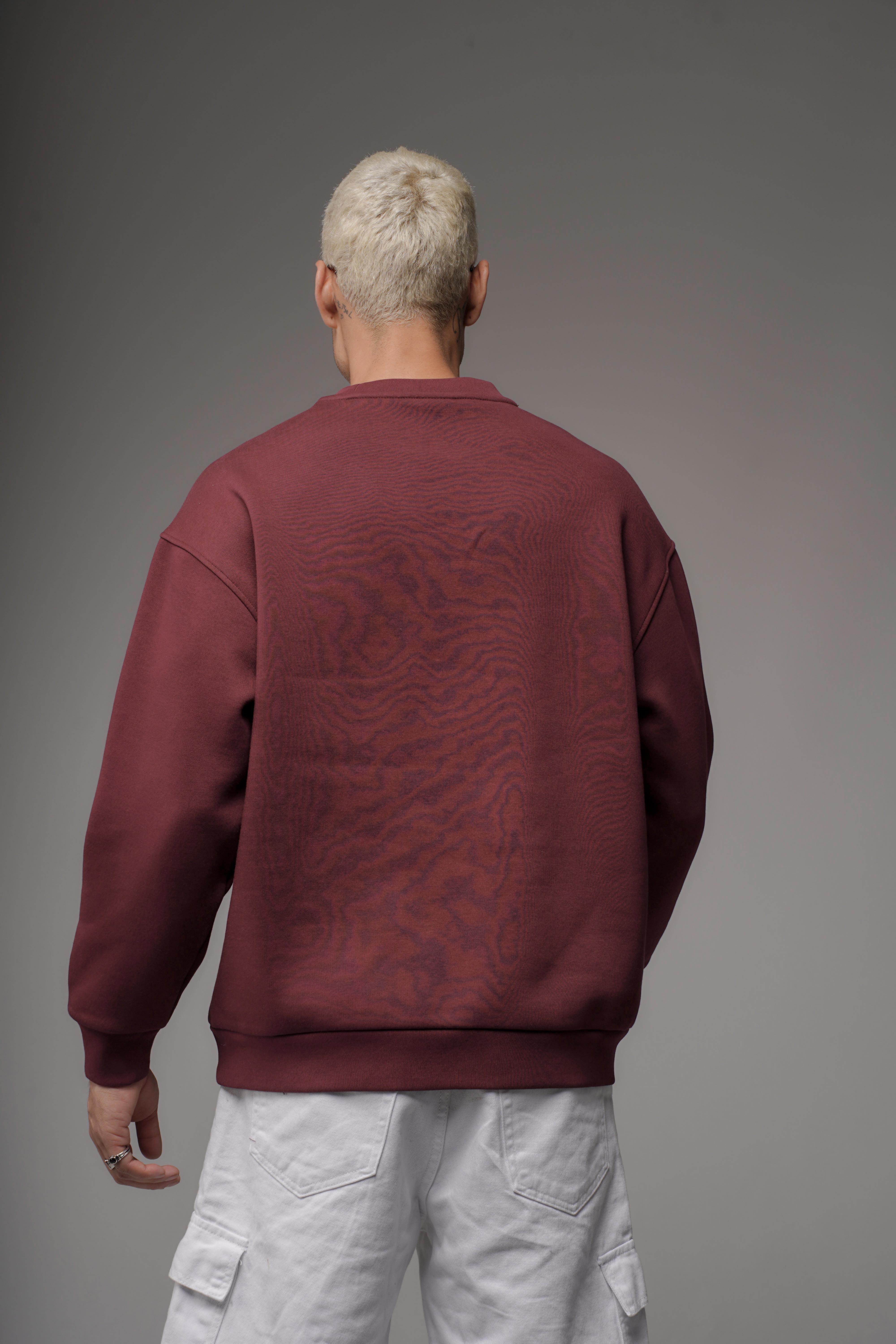 Oversize Kalıp UNEFFECTED Baskılı Sweatshirt