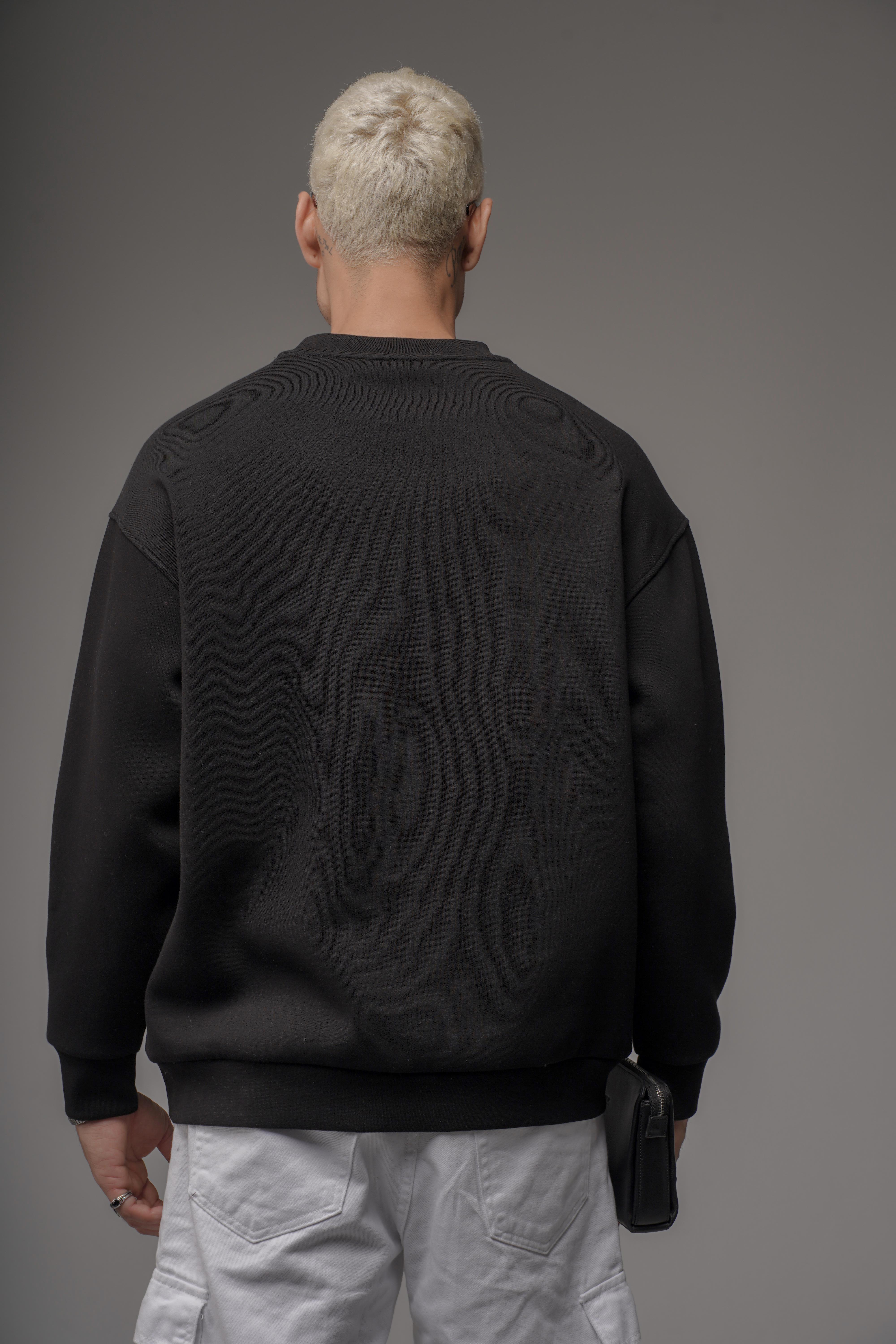 Oversize Kalıp UNEFFECTED Baskılı Sweatshirt