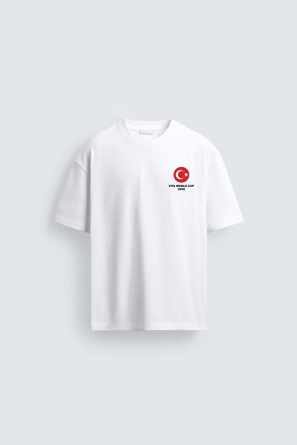 Oversize Kalıp Unisex 2026 Word Cup Bizim Çocuklar Baskılı Tişört