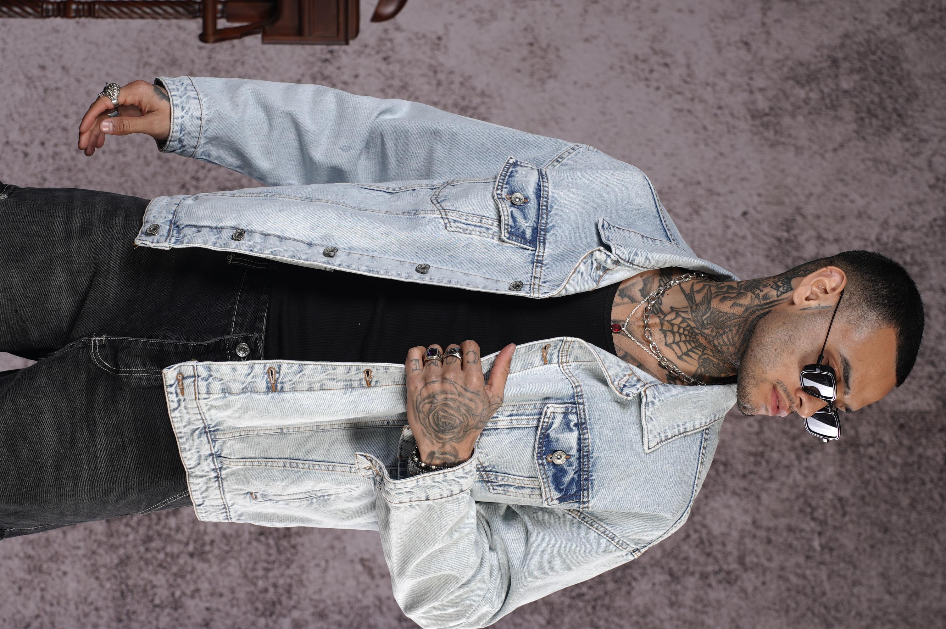Oversize Kalıp Unisex Kot Ceket