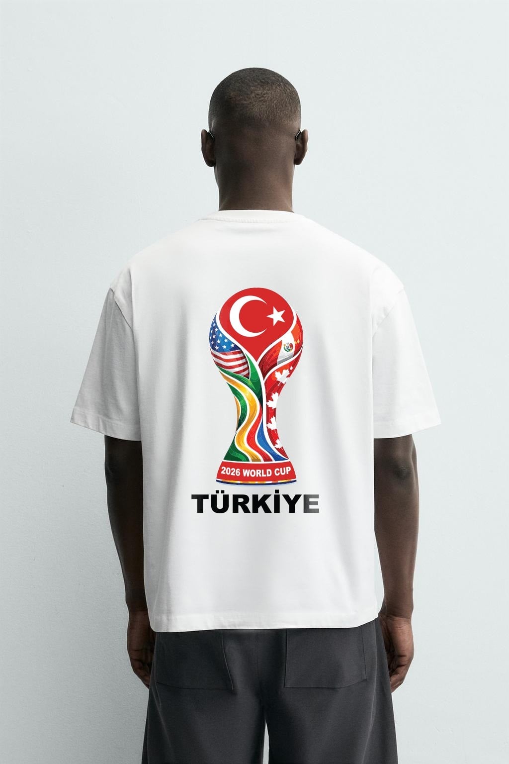 Oversize Kalıp Unisex Word Cup 2026 Türkiye Baskılı Tişört