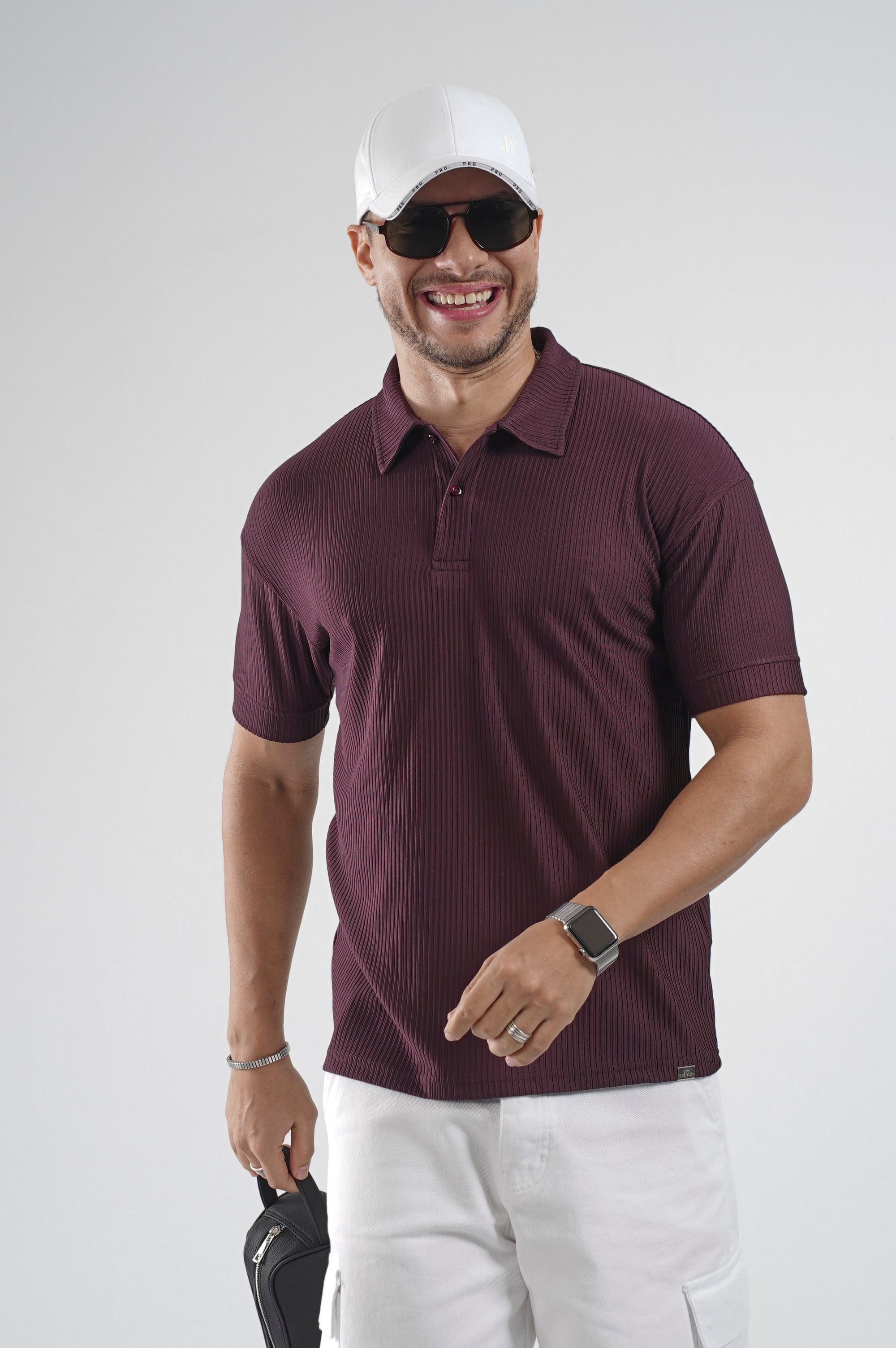 Polo Yaka Regular Kalıp Çizgili Erkek Basıc Tişört