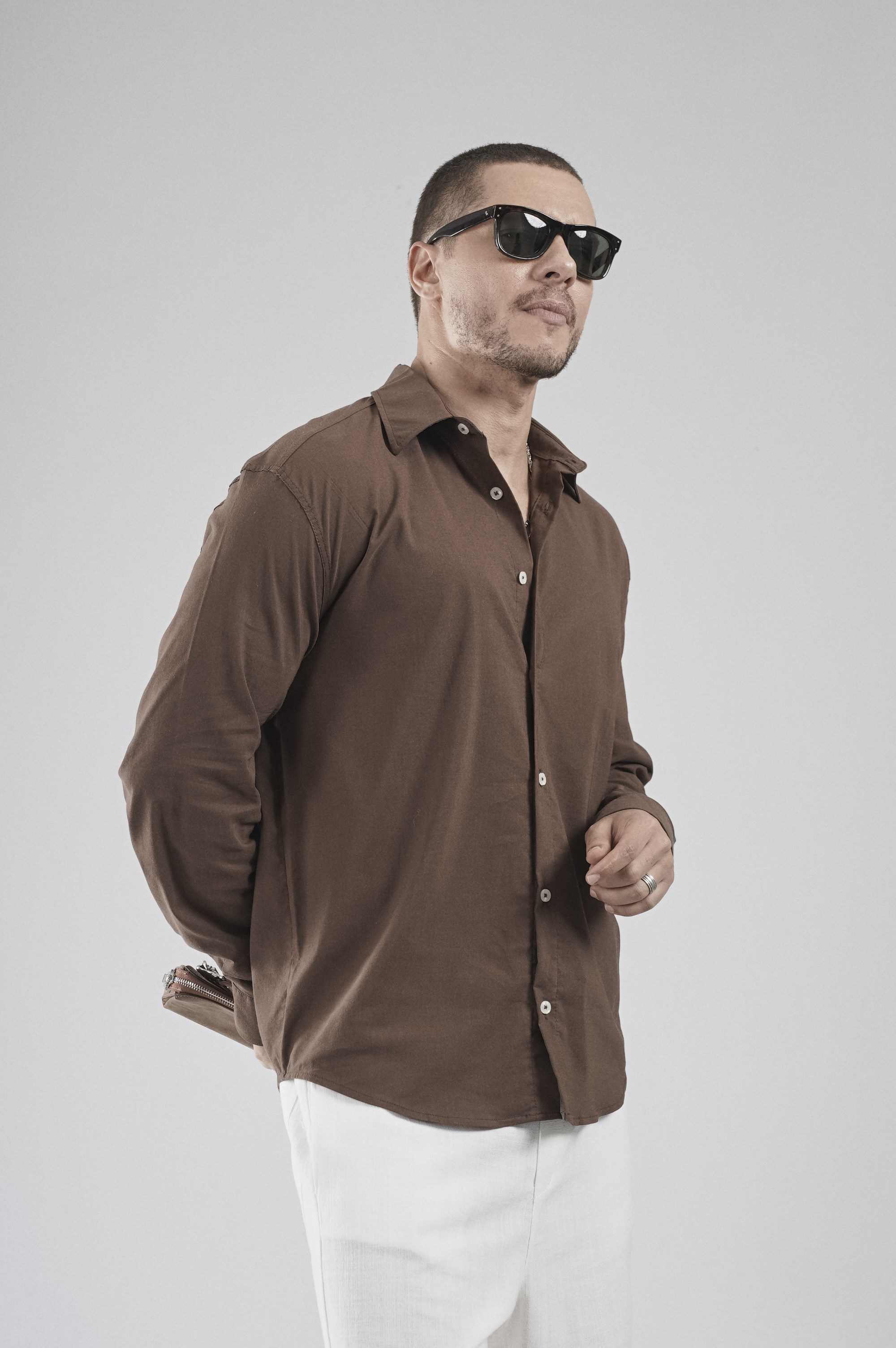Regular Fit Kalıp Esnek %100 Pamuklu Erkek Düz Gömlek