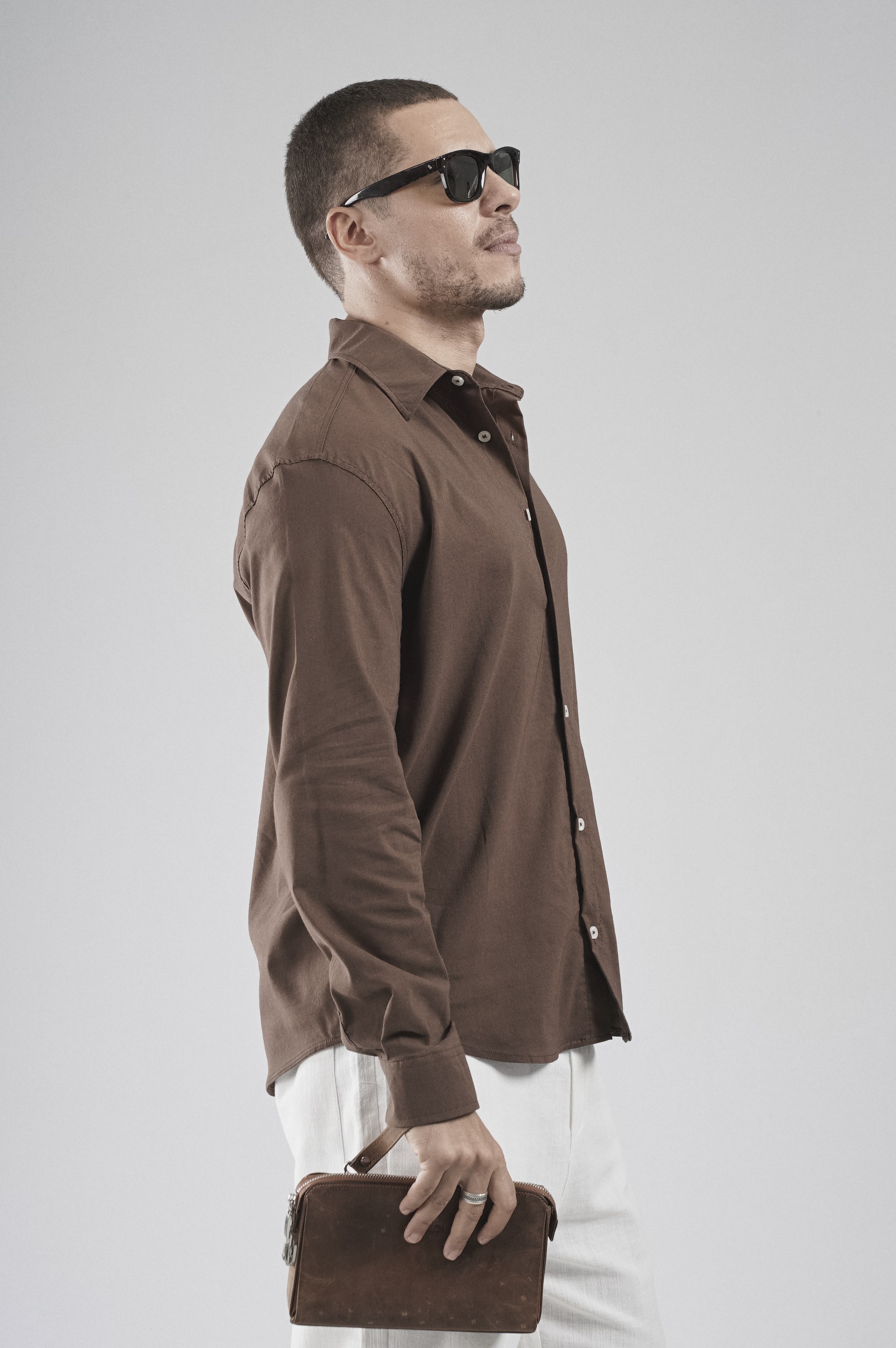 Regular Fit Kalıp Esnek %100 Pamuklu Erkek Düz Gömlek