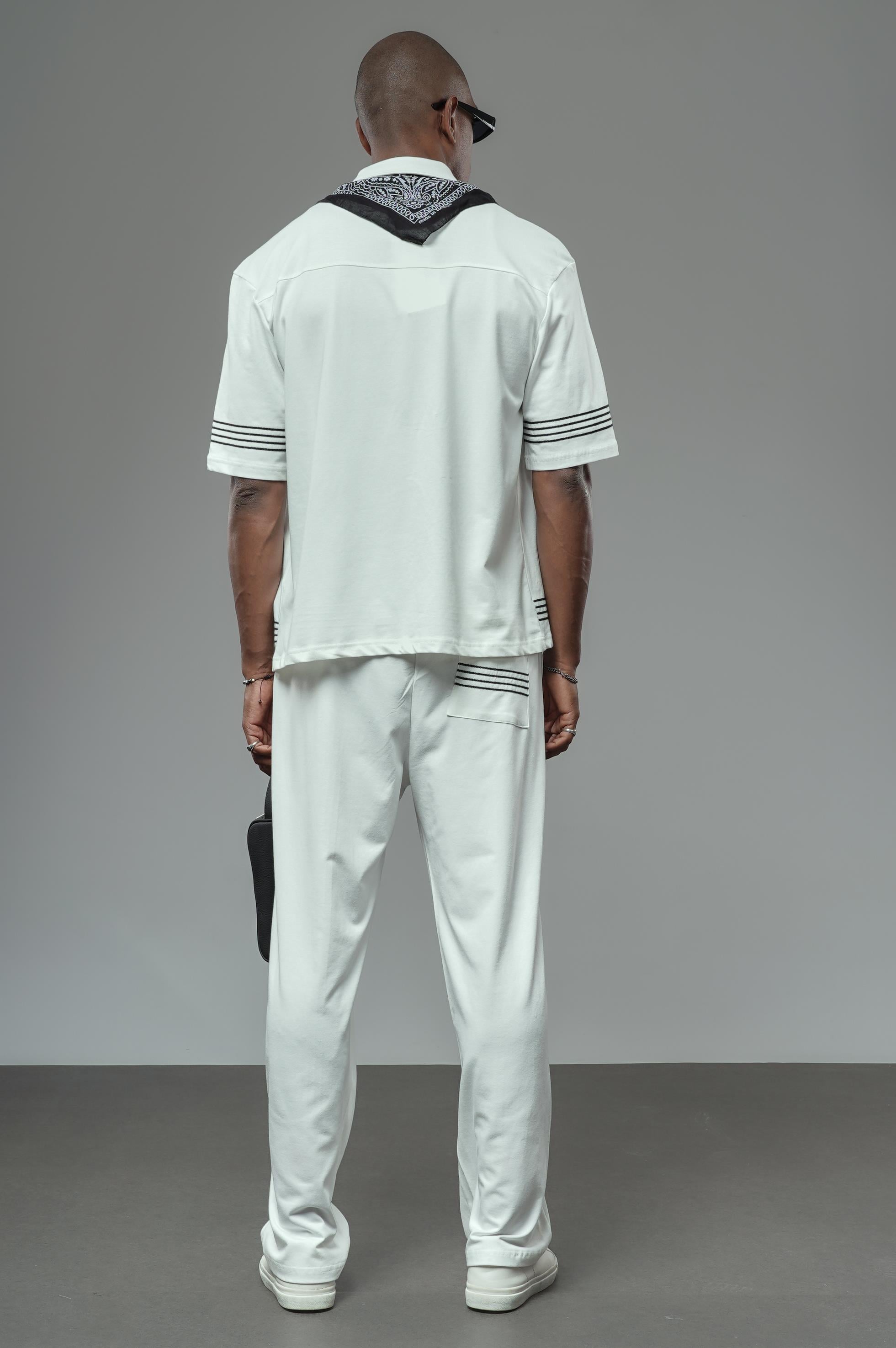 Şeritli Oversize Kalıp Alt Üst Takım