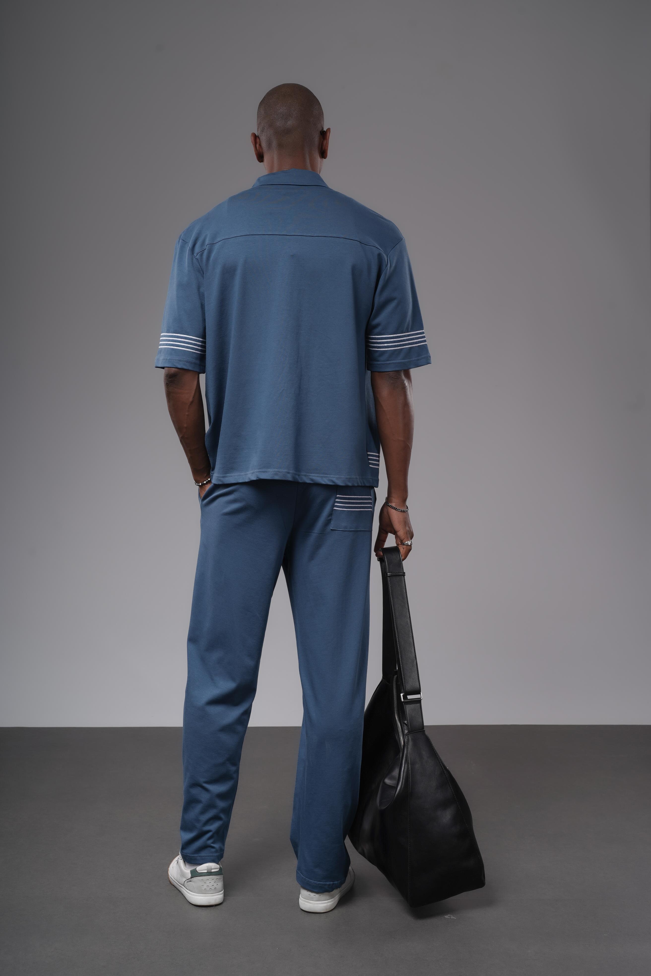 Şeritli Oversize Kalıp Alt Üst Takım