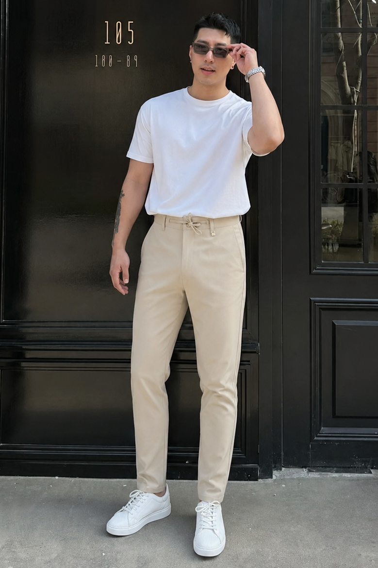 Skinny Kalıp Kumaş Pantolon