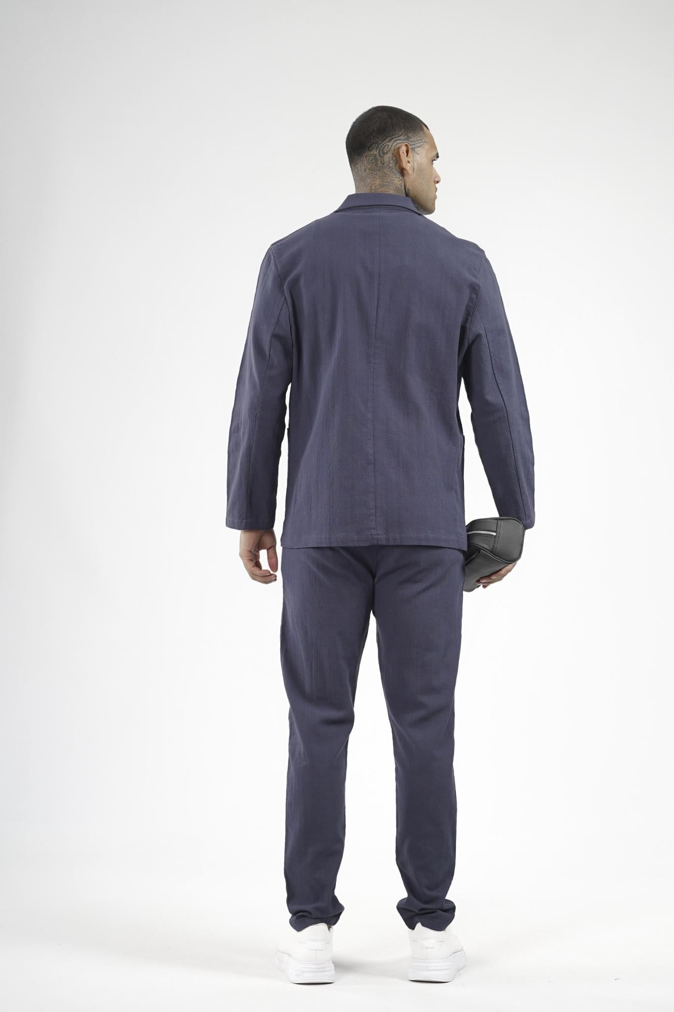 Slim Fit Kalıp Erkek Pamuklu Keten Alt Üst Takım
