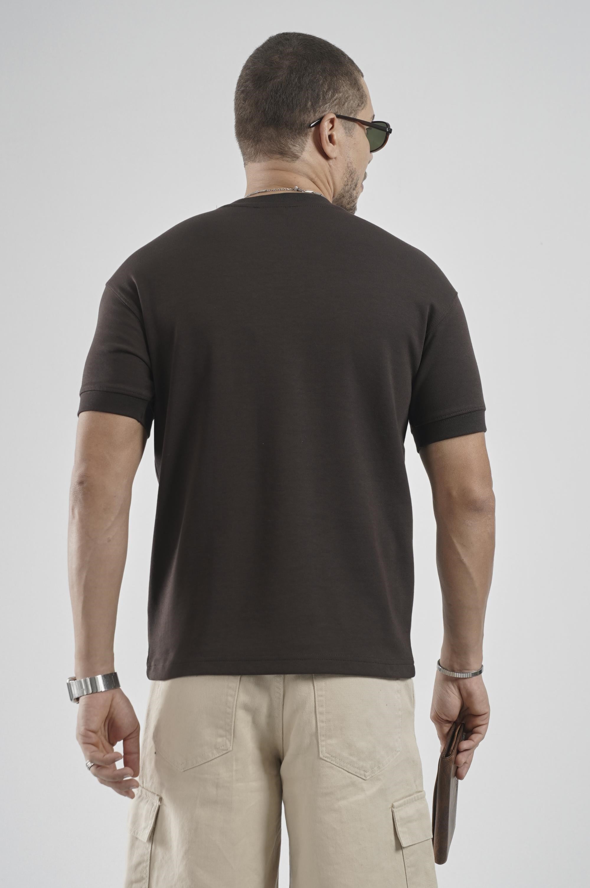 Slim Fit Kalıp Kolu Ribanalı Basic %100 Pamuklu Tişört