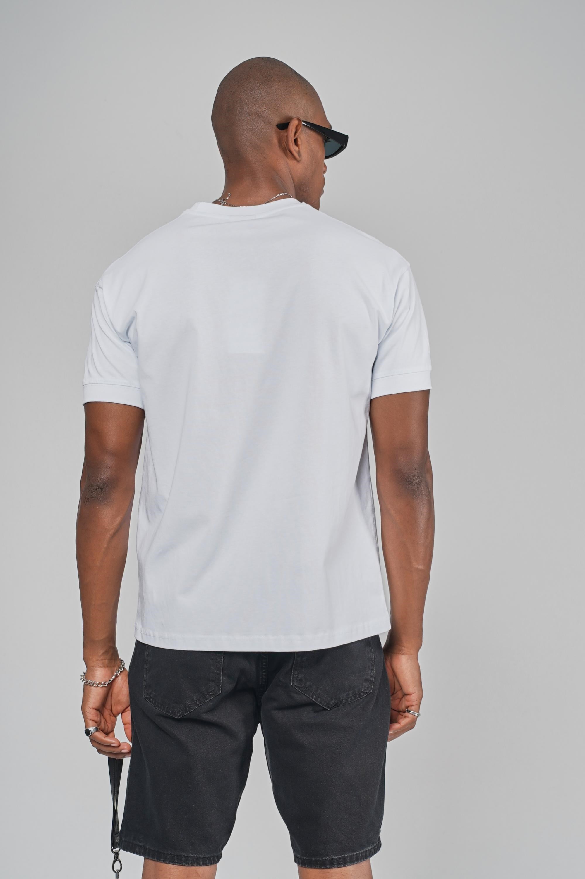 Slim Fit Kalıp Kolu Ribanalı Basic %100 Pamuklu Tişört