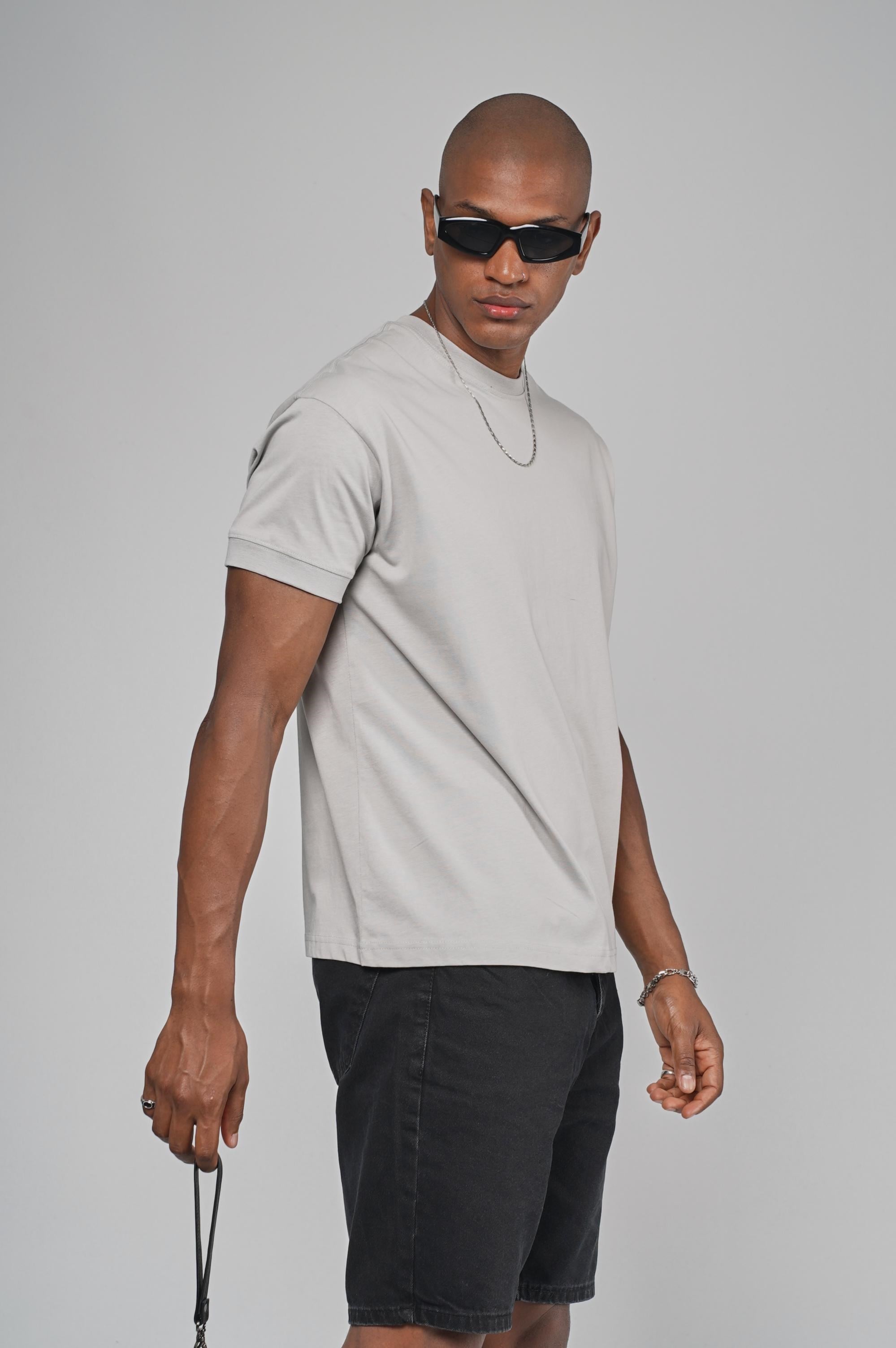 Slim Fit Kalıp Kolu Ribanalı Basic %100 Pamuklu Tişört