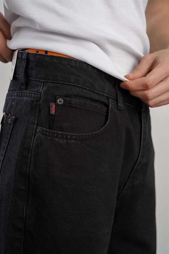 Erkek Baggy Kalıp Kargo Cepli Kot Pantolon