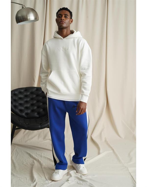 Erkek Kapuşonlu Enjeksiyon Baskılı İçi Şardonlu Sweatshirt
