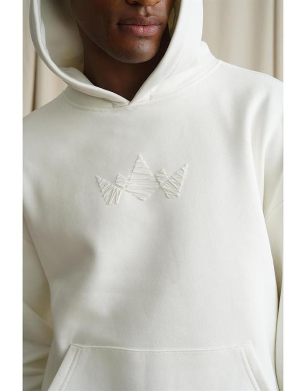 Erkek Kapuşonlu Enjeksiyon Baskılı İçi Şardonlu Sweatshirt