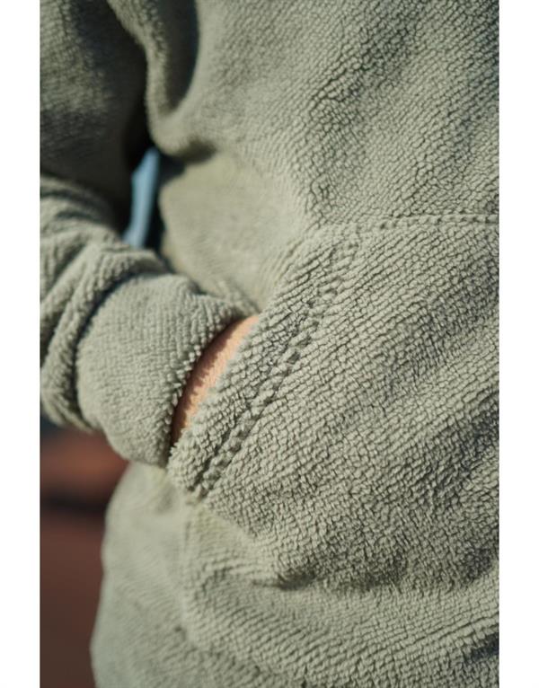 Erkek Kapuşonlu Kanguru Cepli Oversize Kalıp Peluş Sweatshirt