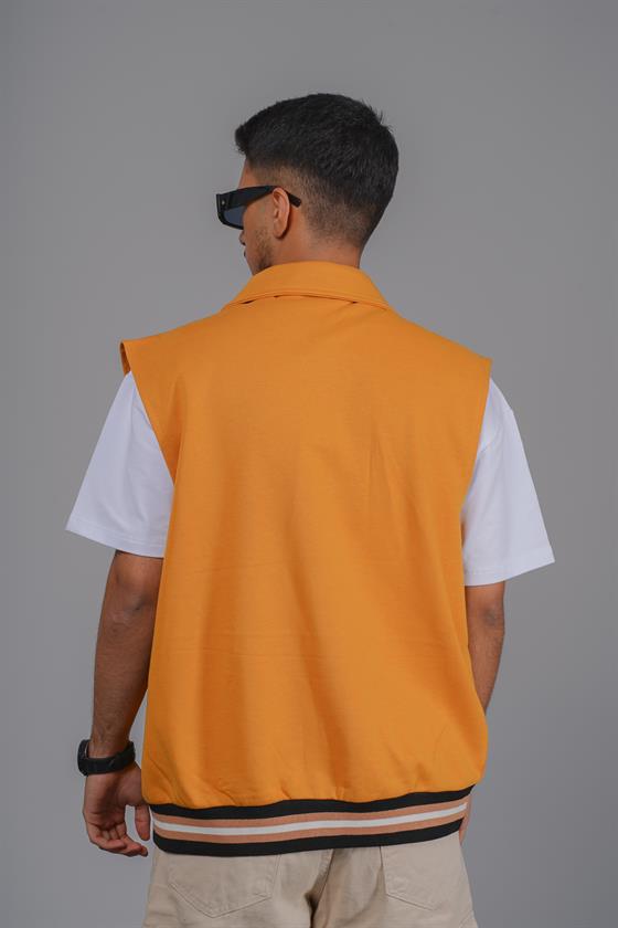 Erkek Oversize Kalıp Aplikeli Yelek