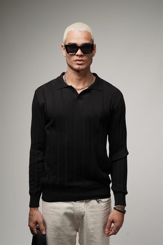 Fitilli Polo Yaka Kazak