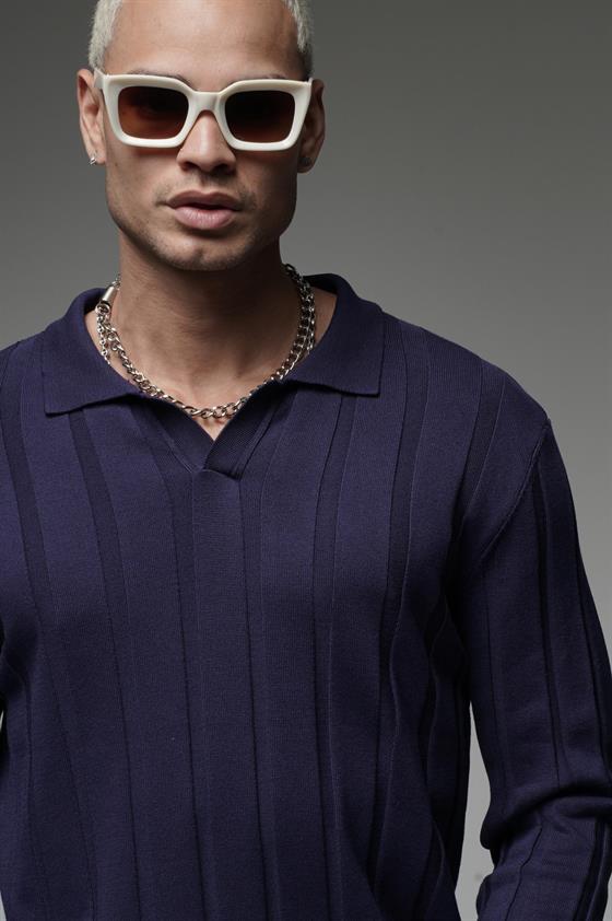 Fitilli Polo Yaka Kazak