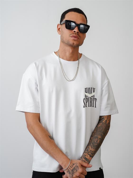 Holy Spırıt Baskılı Unisex Oversize Kalıp Tişört