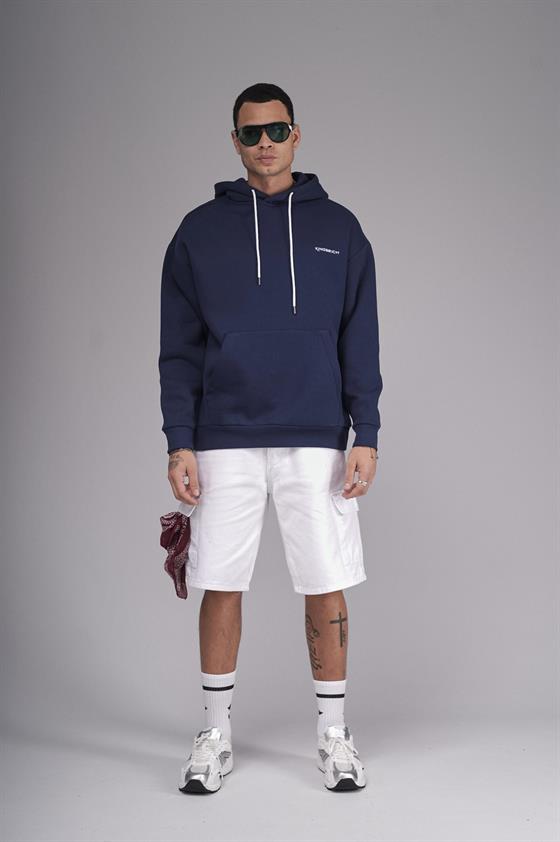 Kapuşonlu Baskılı Oversize Kalıp Unisex Hoodie Sweatshirt
