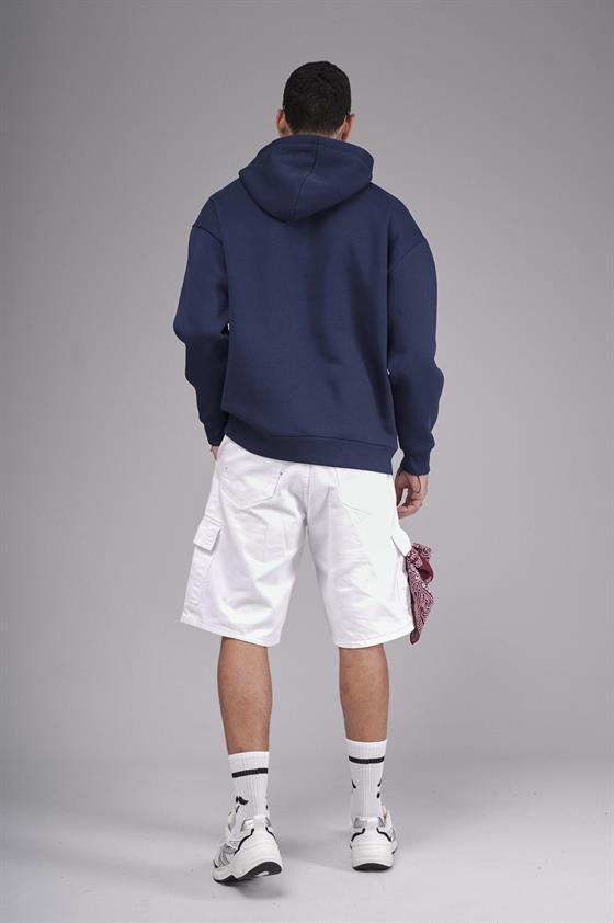 Kapuşonlu Baskılı Oversize Kalıp Unisex Hoodie Sweatshirt