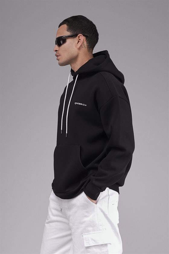 Kapuşonlu Baskılı Oversize Kalıp Unisex Hoodie Sweatshirt