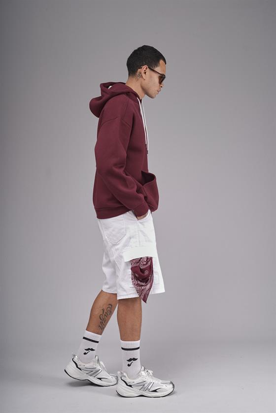 Kapuşonlu Baskılı Oversize Kalıp Unisex Hoodie Sweatshirt