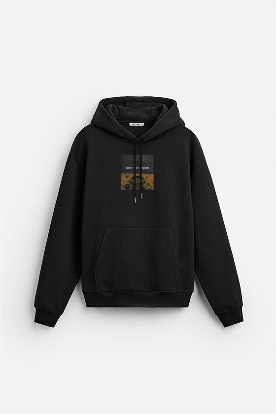 Kapuşonlu Dont Need Reason Baskılı Sweatshirt