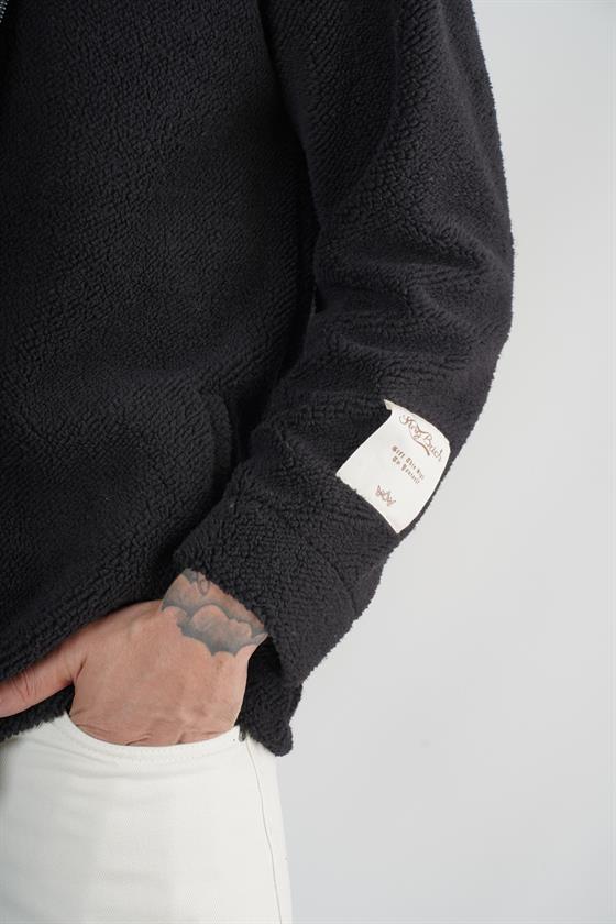 Kapuşonlu Fermuarlı Unisex Oversize Kalıp Peluş