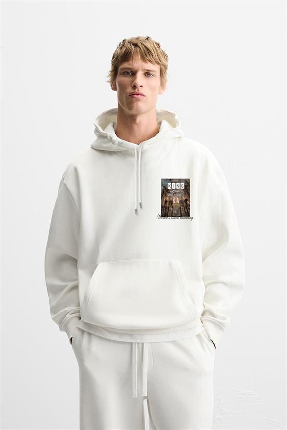 Kapuşonlu Rapido Y Sencıllo Baskılı Oversize Hoodie 