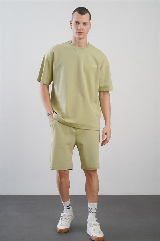 King Brich Baskılı Oversize Kalıp Unisex Şort Takım