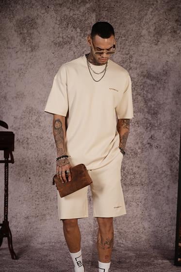 King Brich Baskılı Oversize Kalıp Unisex Şort Takım