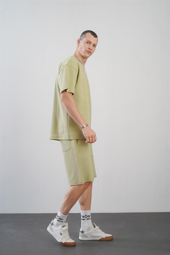 King Brich Baskılı Oversize Kalıp Unisex Şort Takım