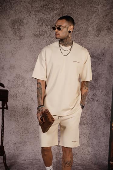 King Brich Baskılı Oversize Kalıp Unisex Şort Takım