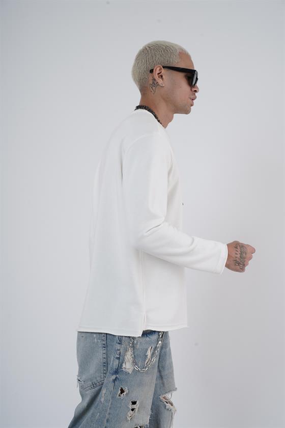 King Brich Pis Yaka Oversize Kalıp Erkek Sweatshirt