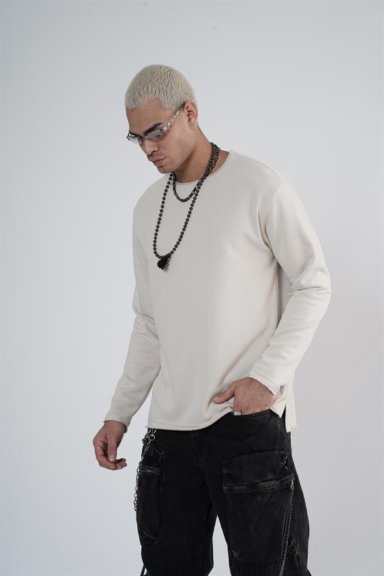 King Brich Pis Yaka Oversize Kalıp Erkek Sweatshirt