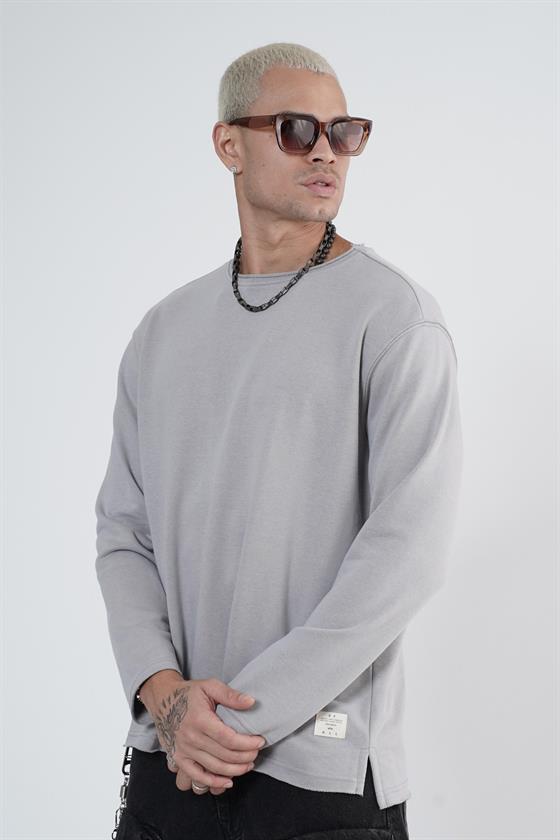 King Brich Pis Yaka Oversize Kalıp Erkek Sweatshirt