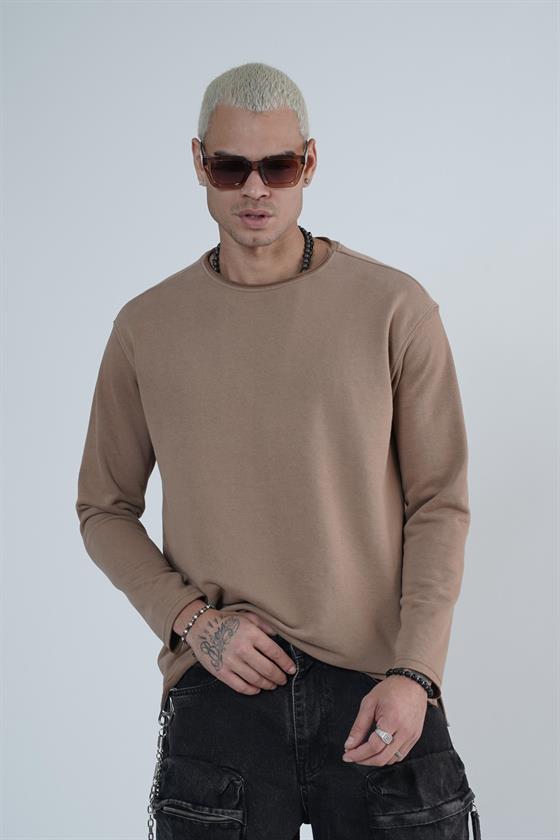 King Brich Pis Yaka Oversize Kalıp Erkek Sweatshirt