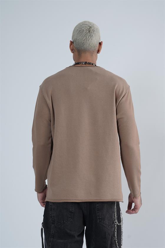 King Brich Pis Yaka Oversize Kalıp Erkek Sweatshirt