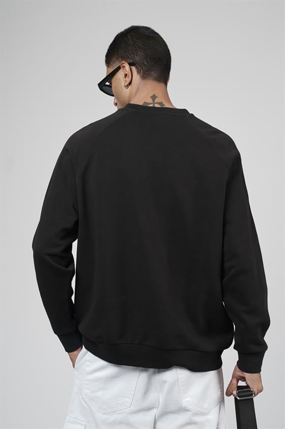 Kingbrich Baskılı Reglan Kol Oversize Kesim Sweatshirt