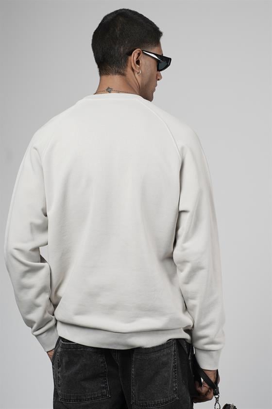 Kingbrich Baskılı Reglan Kol Oversize Kesim Sweatshirt