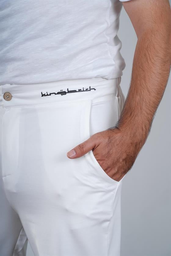 Kingbrich Beli Lastikli Baskılı Cepli Slim Fit Kalıp Erkek Alt Eşofman
